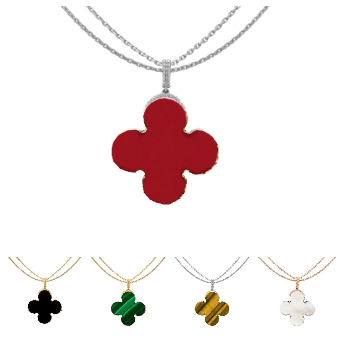 Clover necklace 90cm chain designer jewelry luxury pendan large size 4 leaf necklaces for women Valentine's Day Gift engagement jewelry 5A without box 5A quality