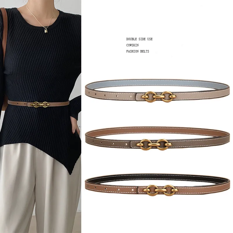 Ladies narrow deals belts