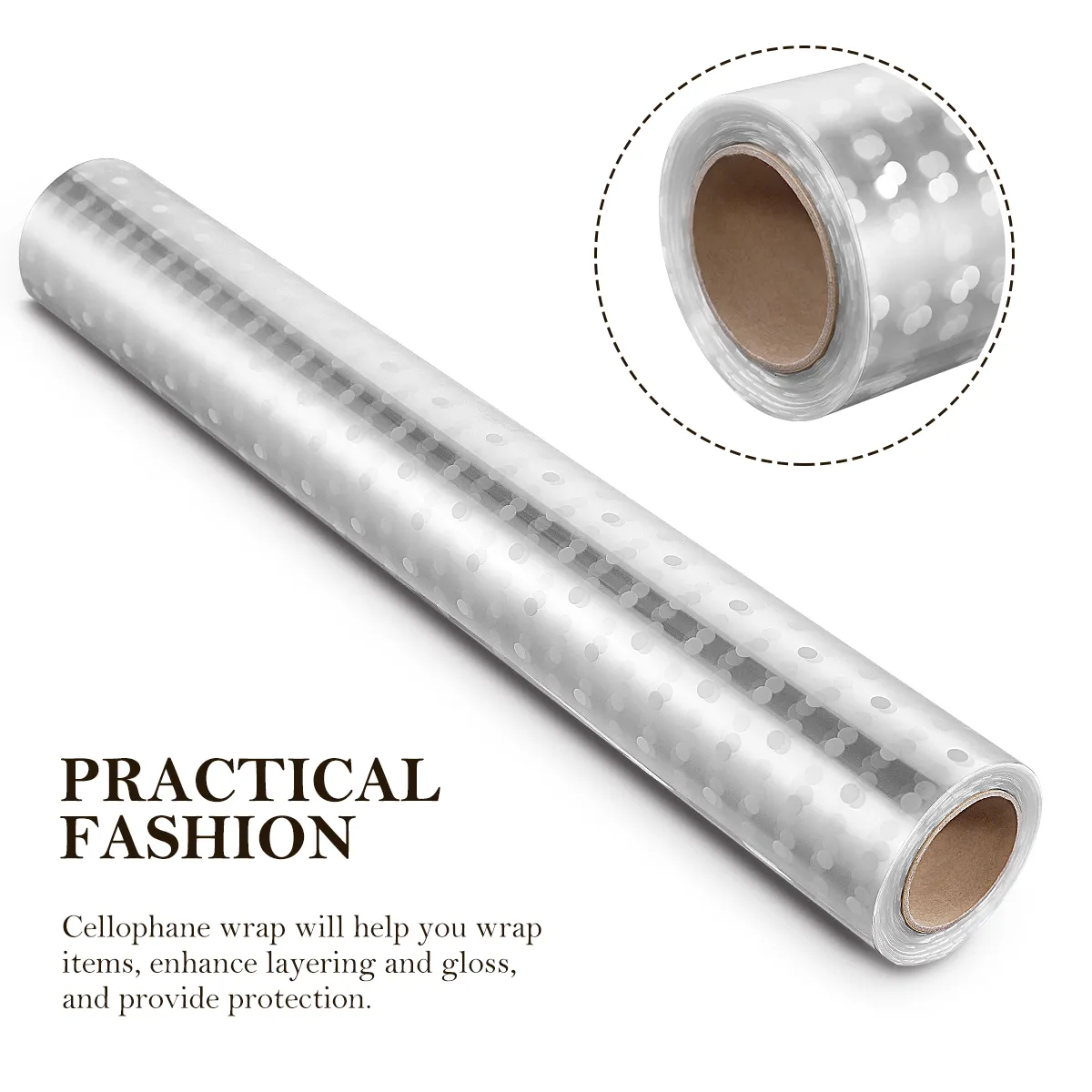 Wholesale Clear Cellophane Wrap Roll For Gift Wrapping Transparent