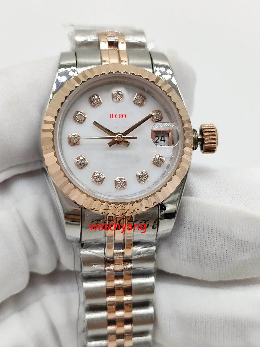 Womens Automatic Mechanical Watch 26mm Diamonds Bezel Stainless Steel Self Winding No Battery Sweeping Movement Wristwatch From Watchyang 66.94 DHgate.Com