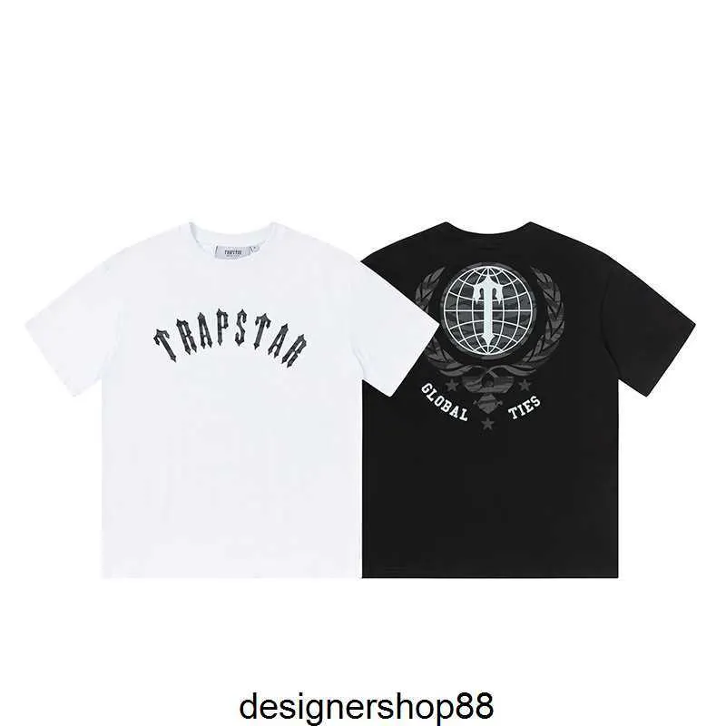 2023FW Wysokiej jakości designerskie koszulki Męskie Trapstar Arch Definicja drukowana okrągła szyja koszulka z krótkim rękawem
