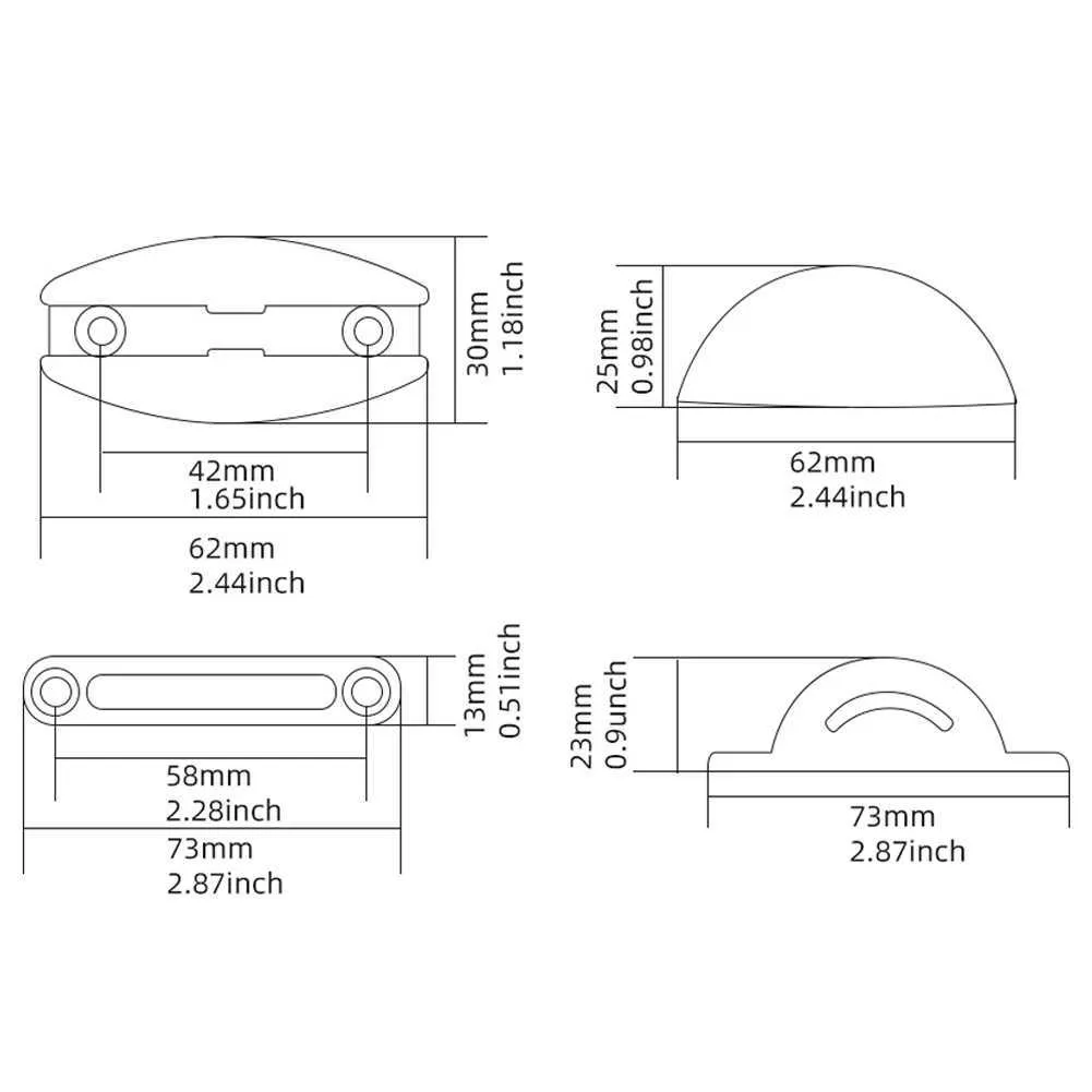 New Door Retainer Catch RV Door Stoper Clip Nylon Installed on Cabinet Cupboard Drawer for Caravan Motorhomes Boat Camper