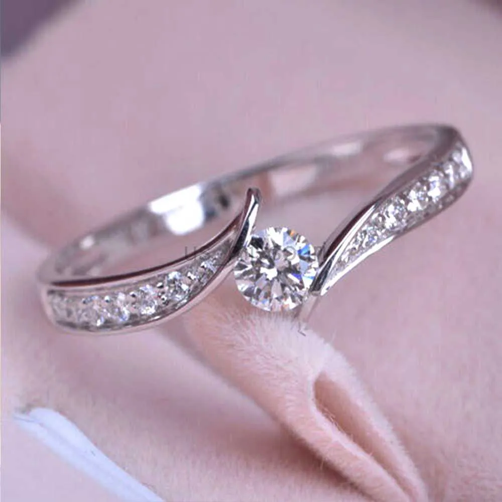 Huitan Minimalist Round Cubic Zirconia Simple Wedding Ring Sets For Women Elegant Engagement And Wedding Jewelry 2022 Fashion Accessory J230531 From Us missouri 4.61 DHgate.Com