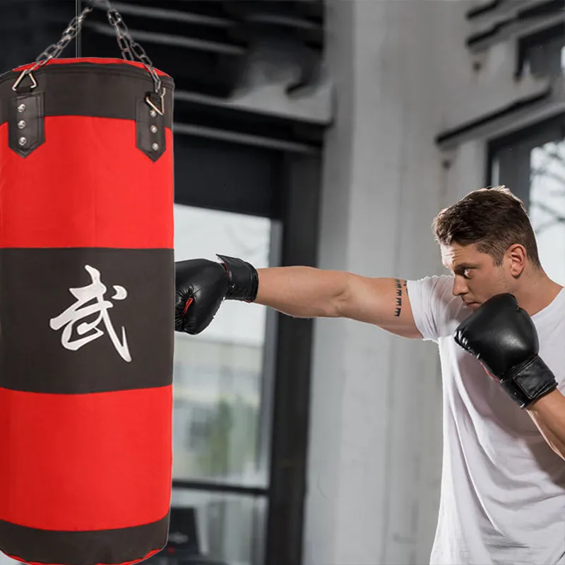 Sand Bag 120CM Sturdy Boxing Bag for Home Gym 100CM Hook Hanging Punching Bag Sandbag Crossfit 80CM Empty-Heavy Kick Muay Thai Sand Bag 230530