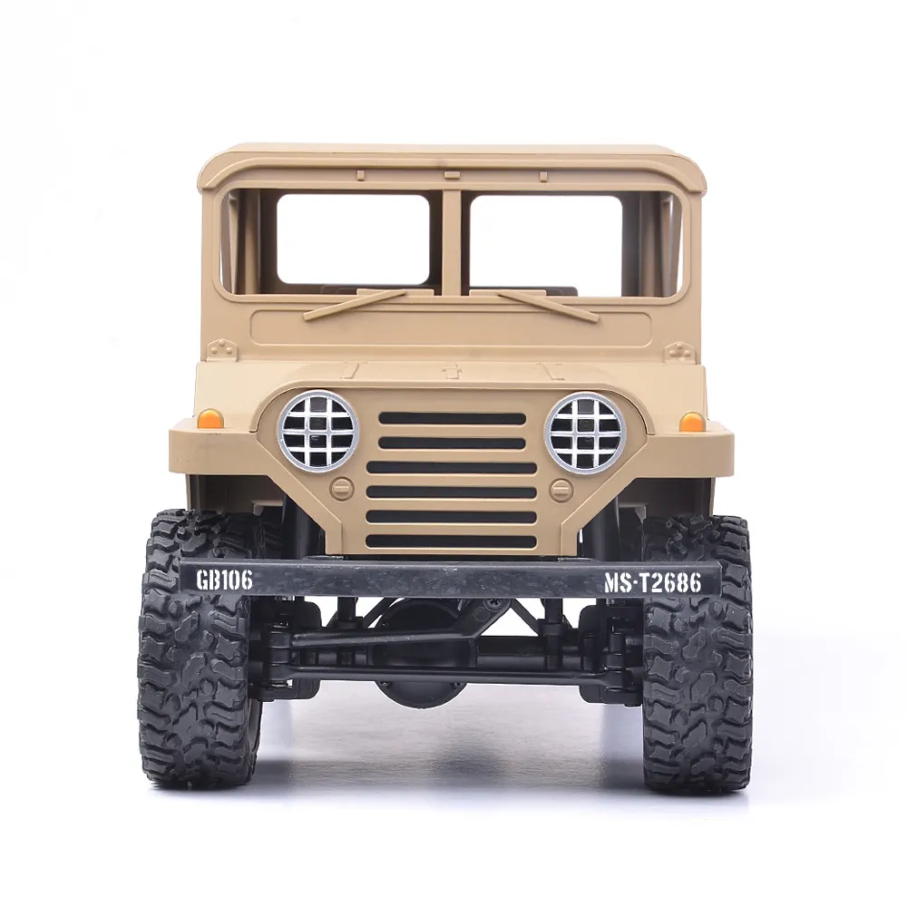 Elektrisch buitenshuis Militaire afstandsbediening Truck 2.4g 1:14 4WD Off-road Jeep M151 Command RC Truck Boy RC Toy with Light