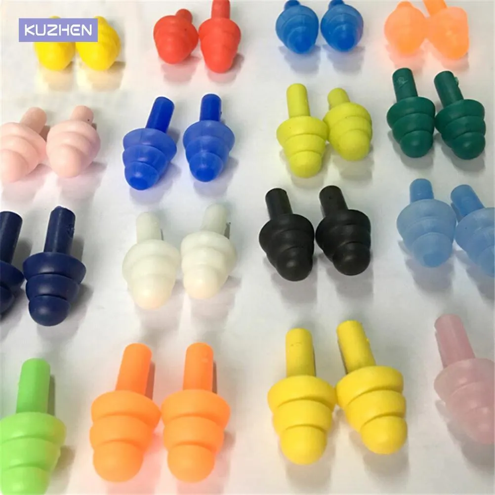 Care 20PCS Ear Plugs Sound insulation Waterproof Silicone Ear Protection Earplugs Antinoise Sleeping Plug For Travel Noise Reduction