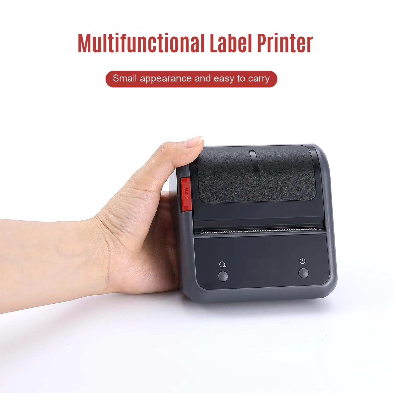 Printers Portable 80mm Thermal Label Printer BT Label Maker Sticker Machine with Rechargeable Battery Compatible with iOS Android