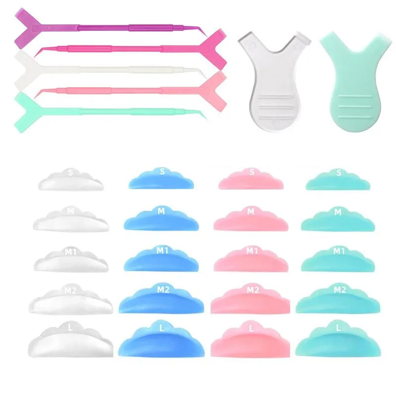 Tools Eyelash Lifting Kit 5 Pair Silicone Pad Eye Lash Perm Pads Eyelashes Extension Accessories 3D Eyelash Curler Applicator Tools