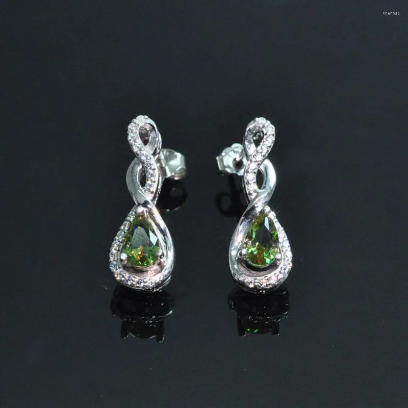 Boucles d'oreilles pendantes MH Pear 4 6 Diaspore Zultanite Gemstone Earring 925 Sterling Silver Créé Changement de couleur pour le cadeau d'anniversaire de la fille Fine