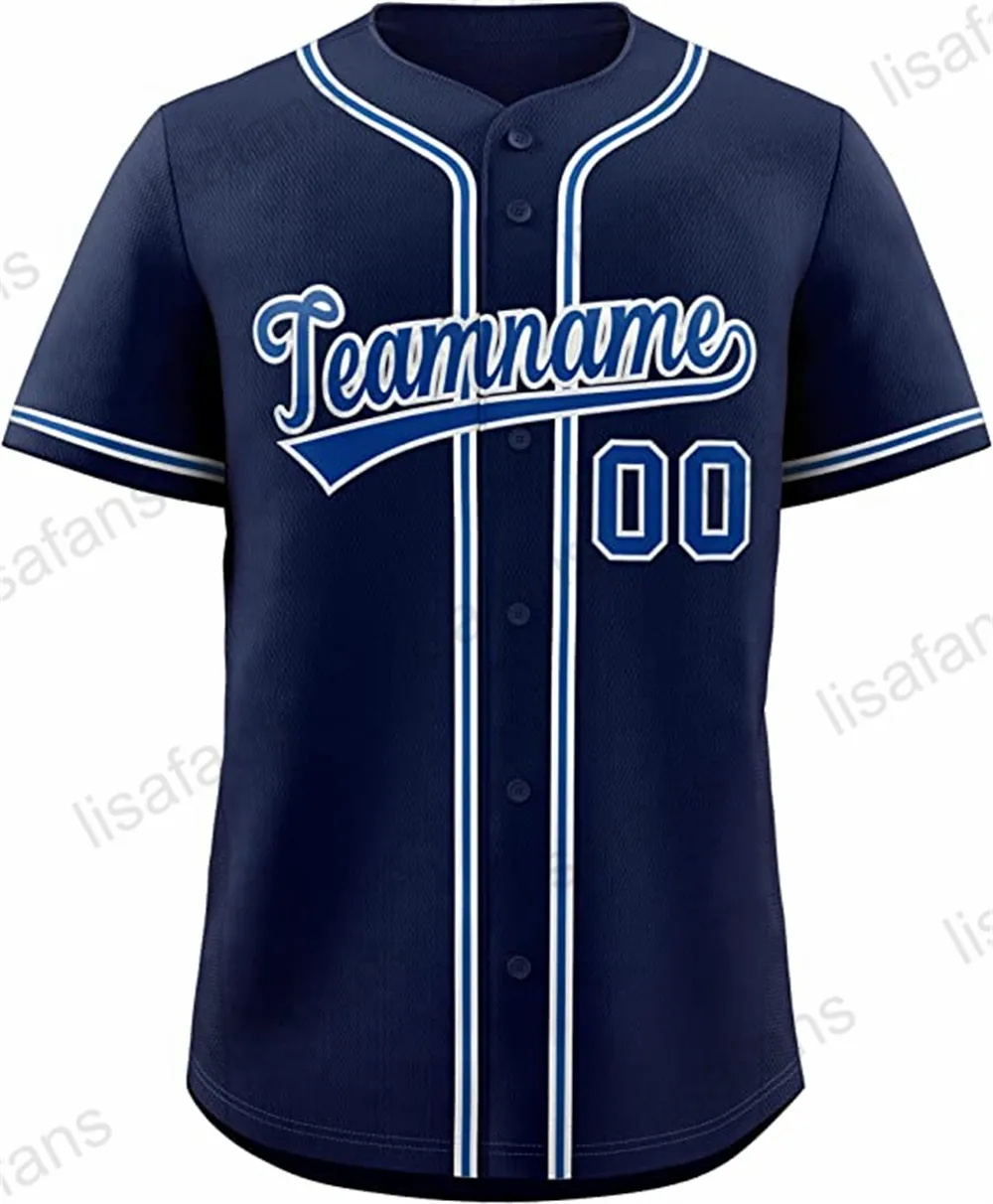 Jersey de beisebol personalizada Personalizada Hand Borderyy Jerseys Homens Mulheres Juventude Qualquer Nome Qualquer Número de tamanho Misto de tamanho Misto Blue 3105027