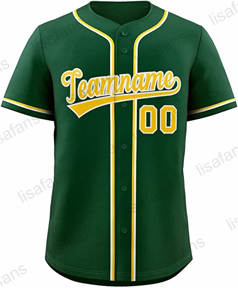 Jersey de beisebol personalizada Personalizada Hand Borderyy Jerseys Homens Mulheres Juventude Qualquer Nome Qualquer Número de tamanho Misto de Mixed Green 3105031