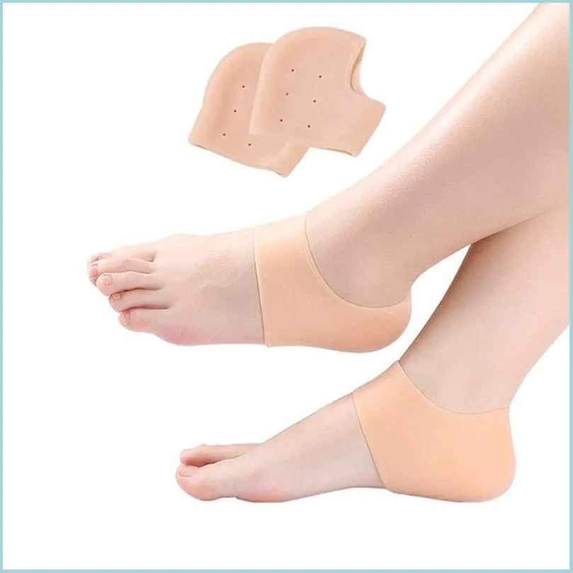 Autre Maison Jardin Sile Outil De Soins Des Pieds Gel Hydratant Talon Chaussettes Peau Fissurée Protecteur Pédicure Moniteurs De Santé Masr Drop Deliver Dhxwu