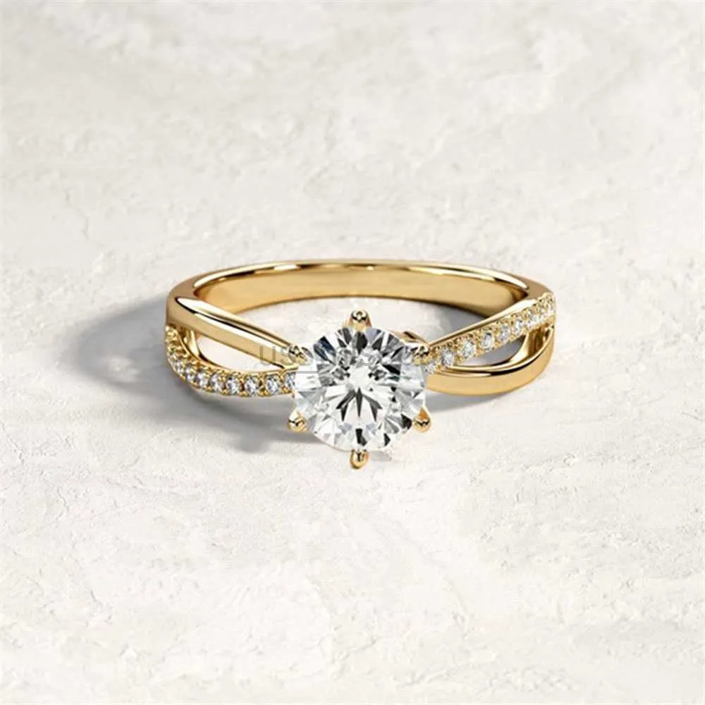Pierścienie zespołowe moda Kobiet biżuterii Elegancki kryształowy pierścionek kryształowy Pierścień dla kobiet akcesoria panny młodej pierścionka weselna pierścionek zaręczynowy J230531