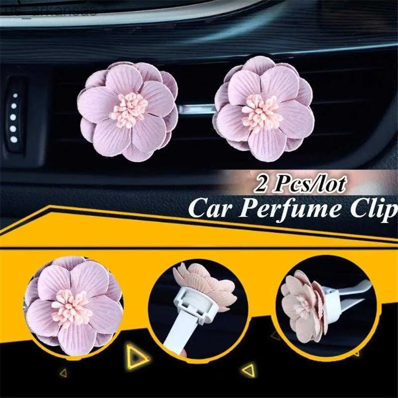 Interieur Decoraties Stuks Auto Ornament Parfum Clip Luchtverfrisser Auto Staat Vent Geur Bloem Decoratie Voor AutomotiveInterieur L230523