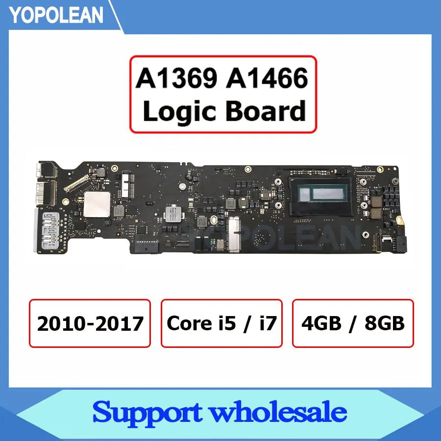 マザーボードオリジナルラップトップロジックボードCPU I5 I7 2GB 4GB 8GB MacBook Air 13 "A1466 A1369 Motherboard 2010 2012 2013 2013 20152017 Year