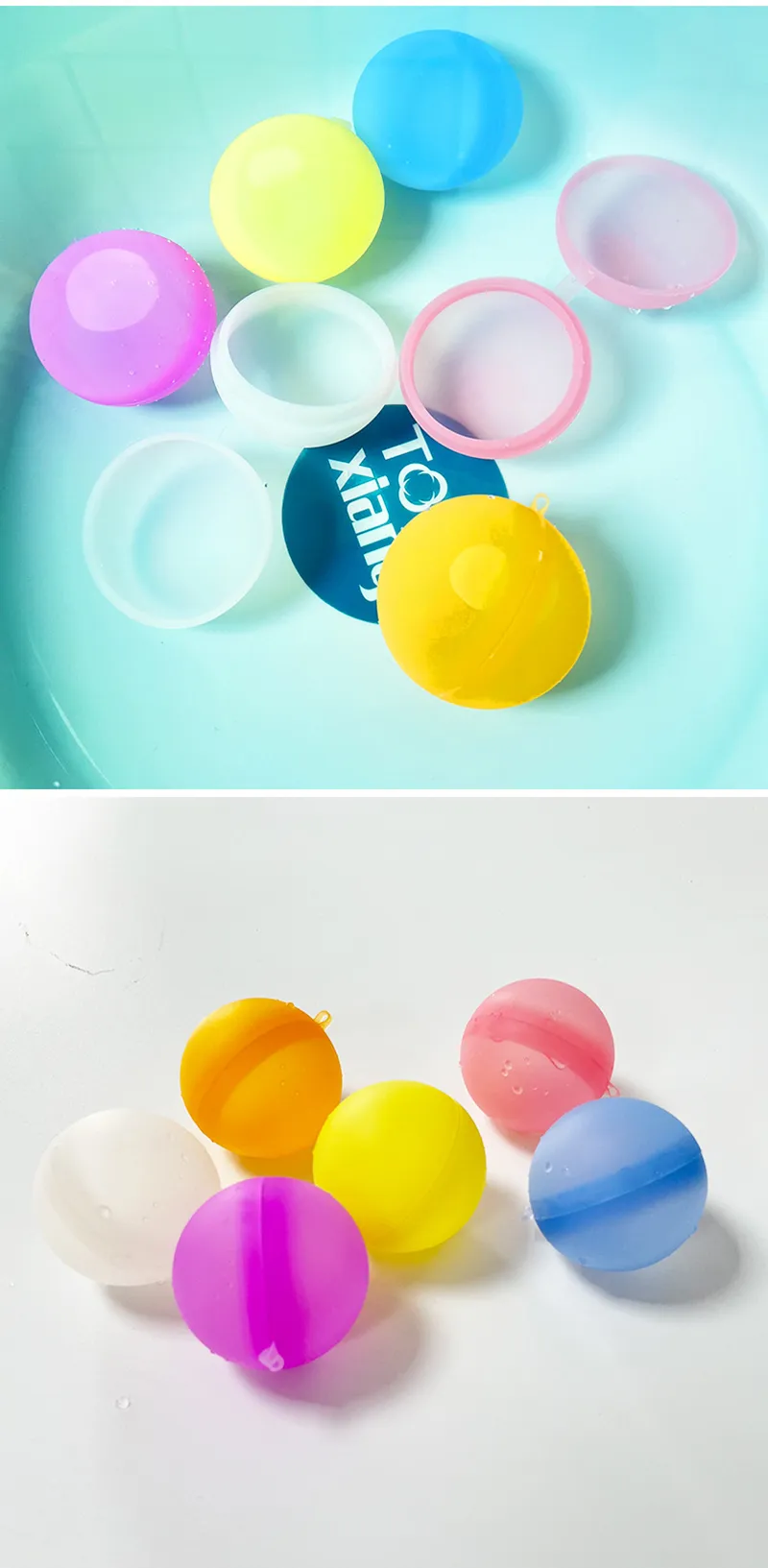 Globos De Agua Reutilizables De Silicona - Set De 6 Bolas De 6.5 Cm Con Cierre Automático - Perfectos Para Juegos En Playa, Piscina Y Fiestas De Jardín