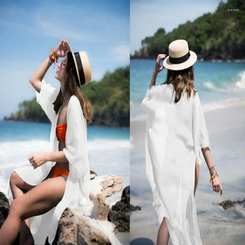 Sıradan Elbiseler Modaya Modaya Giyim Plaj Giyim Püskül Bikini Örtü Yaz Kaftan Beach Elbise Seksi Partisi Vintage Bodycon
