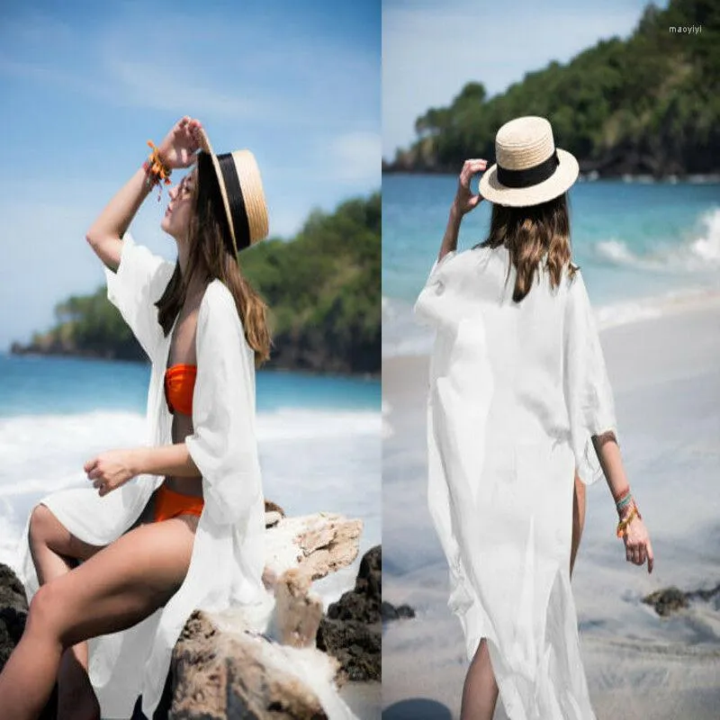 Abiti casual Trendy Solid Women Beachwear Nake Bikini Copriamo in estate abito da spiaggia kaftan sexy party vintage bodycon