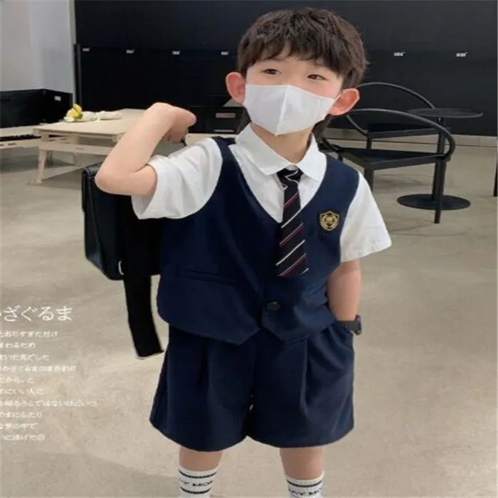 Completi di abbigliamento bambini estivi Camicia a maniche corte bambini Pantaloni con papillon Tuta da 2 pezzi Abiti bebè bambini Abbigliamento ragazzi gentiluomo