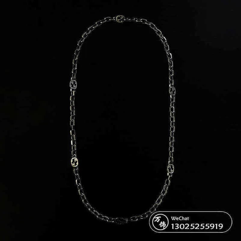 bijoux de créateur bracelet collier bague Accessoires ins imbriqués Unisexe antique CHAÎNE CUBAINE 60cm de haute qualité