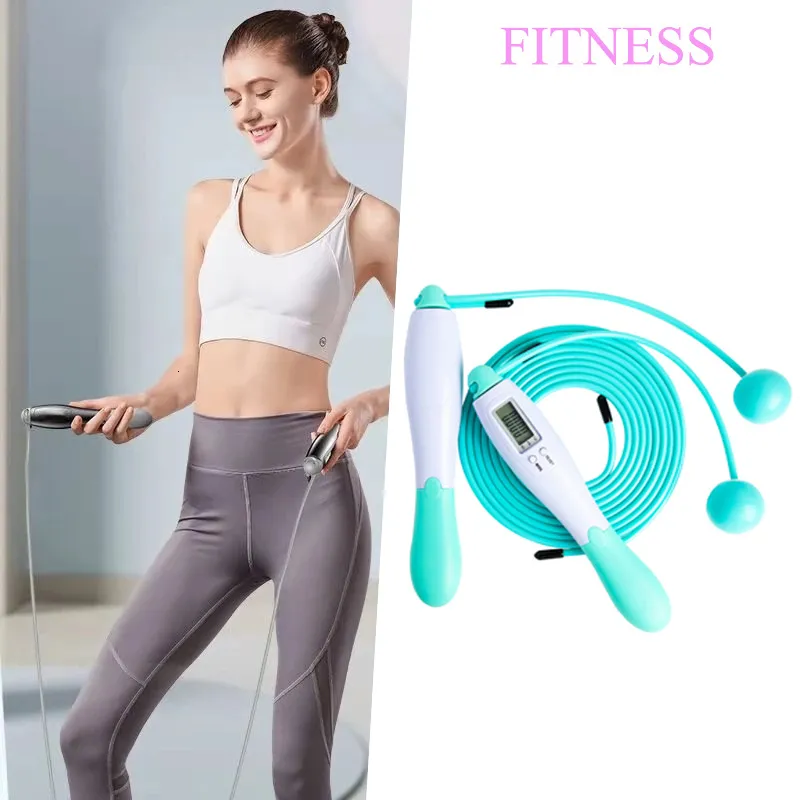 Jump Ropes Yoga Cordless Electronic Skipping Rope Gym Fitness Intelligent Skipping Jump Rope With LCD Screen Counting Speed Skipping 230530