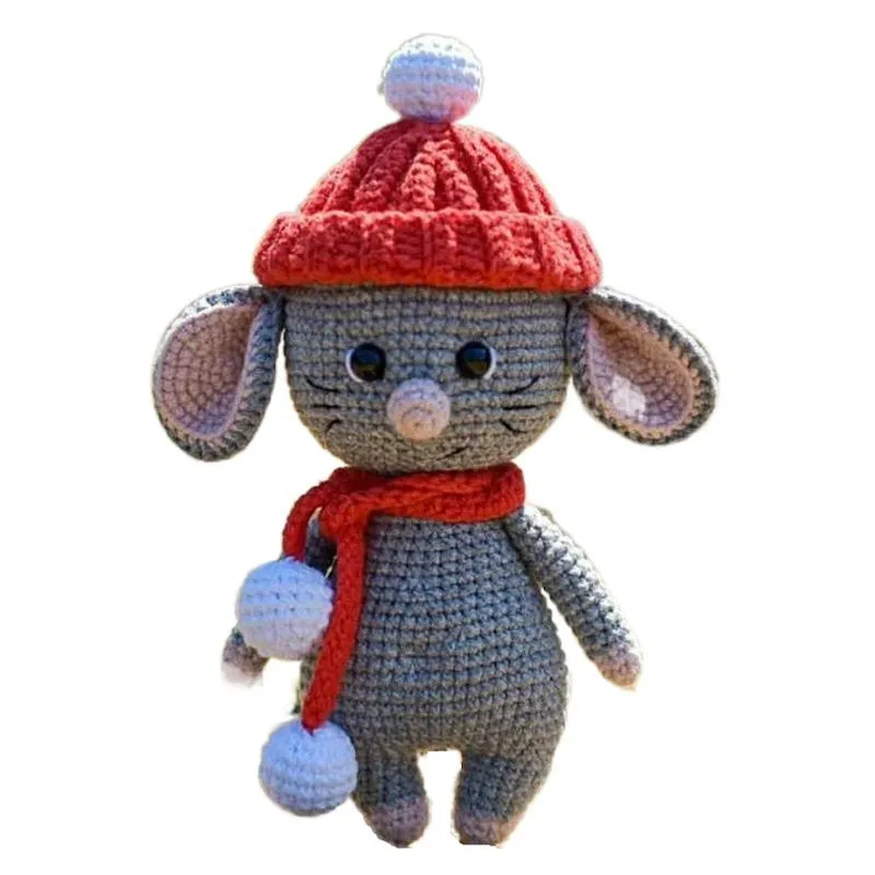 Knitting Tprpyn Mouse Crochet Kit Diy Amigurumi Crocheting Kits Animal Gift Knitting Kits Toy Handmake Kits with Yarn Accessories Pattern