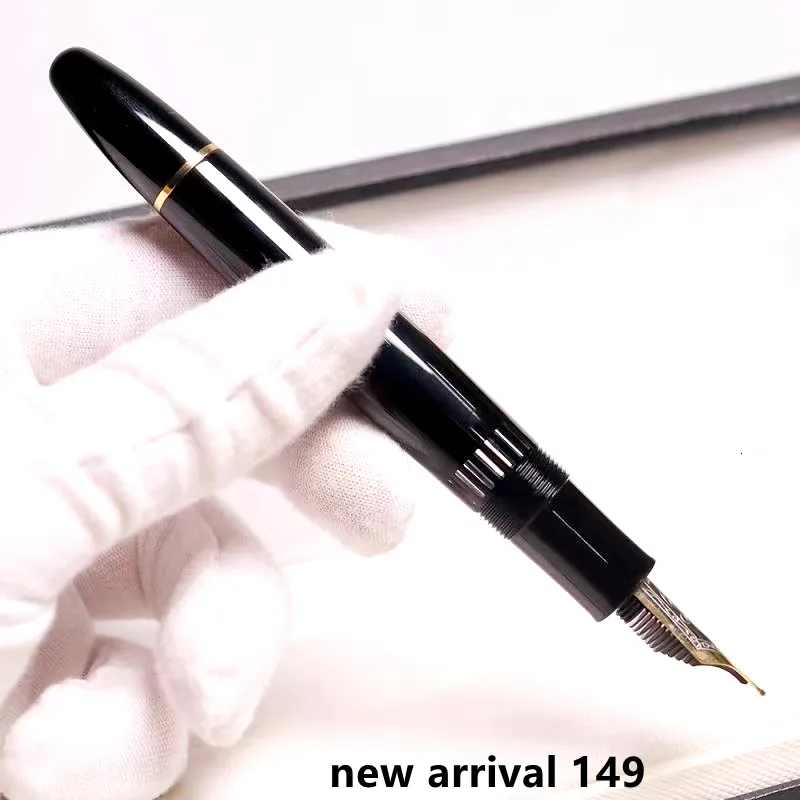 Fountain Penns Ankomst MB 149 Kolv Fountain Pen Office Stationery Luxury Calligraphy Ink Pen for Christmas Gift No Box 230530