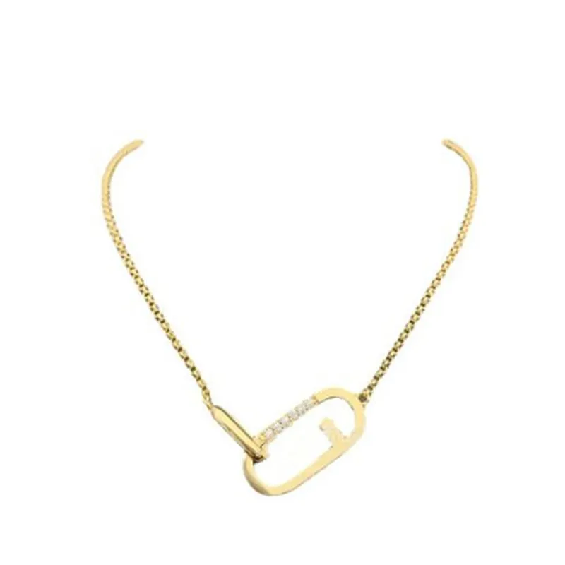 Dames gouden diamant hanger ketting luxe designer heren klassieke link ketting kettingen modemerk brief sieraden accessoires 2305312bf