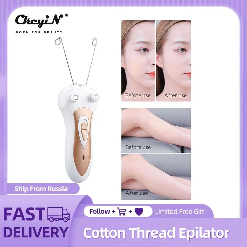 Эпилятор CKEYIN Электрический эпилятор тела для лиц Удаление волос. Ингибируйте хлопковую нить эпилятор -эпилятор женщин, бритва для бритья лица 50
