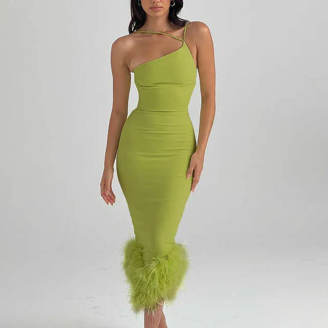 One Shoulder Feather Midi Dress: Womens Sleeveless... From Join3, $21.23 In Bulk | DHgate.Com One Shoulder Feather Midi Dress: Womens Sleeveless... From Join3, $21.23 In Bulk | DHgate.Com