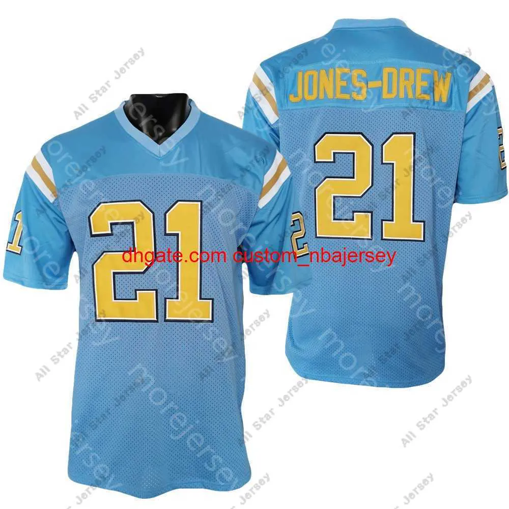 UCLA Bruins Maurice Jones Drew Stitched Jersey Baby Blue Polyester Men s Sizes S 3XL Anti Pilling Quick Dry Anti Shrink