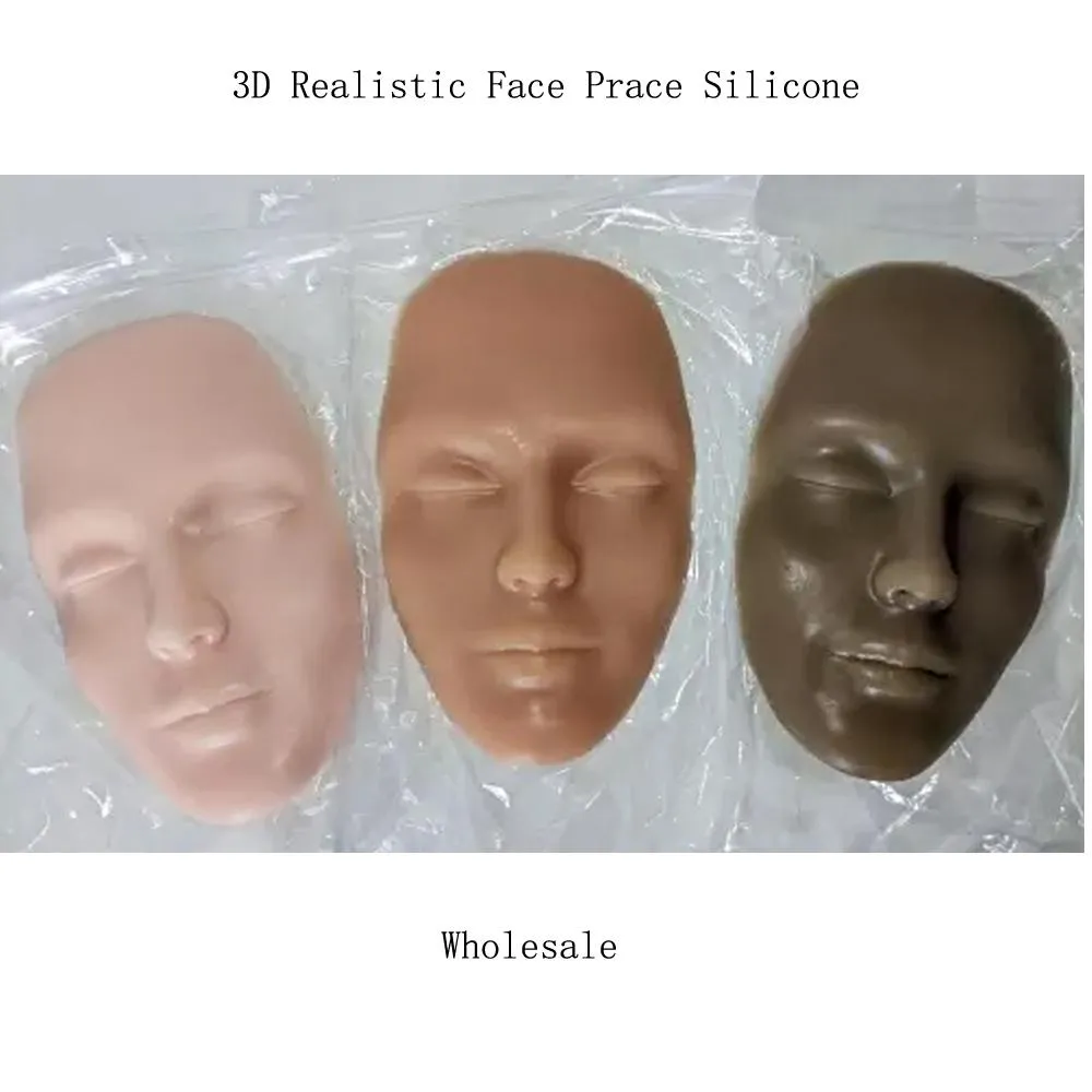 Pochoirs en gros 3D réaliste en plein visage réaliste meilleure pratique SILICONE SILICE POUR MAVALUP INDUCTEMENT 3 COULEURS