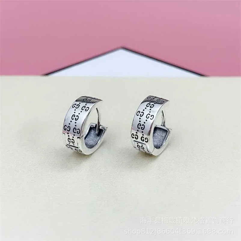 designer jewelry bracelet necklace ring buckle Earrings 925 trend wind men women lovers make old earrings with same style high quality