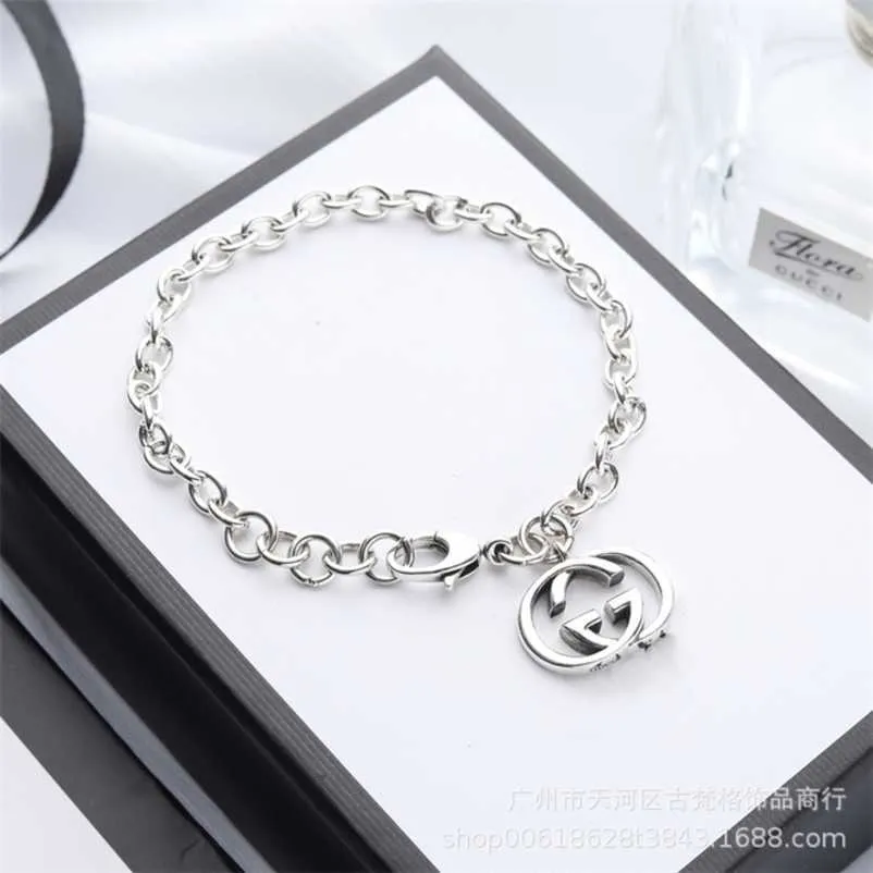 designer jewelry bracelet necklace ring hollowed out pattern 925 hip hop men's women's same versatile Bracelet high quality