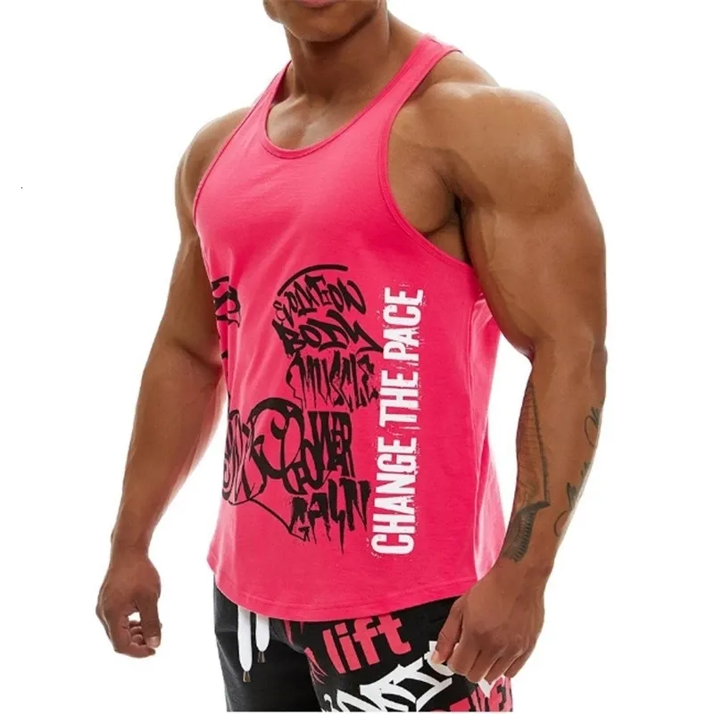 Tops cereno da uomo uomo palestre di bodybuilding workout fitness camicia manica in cotone che corre abiti stringer singoletto maschio giubbotto casual estivo 230531