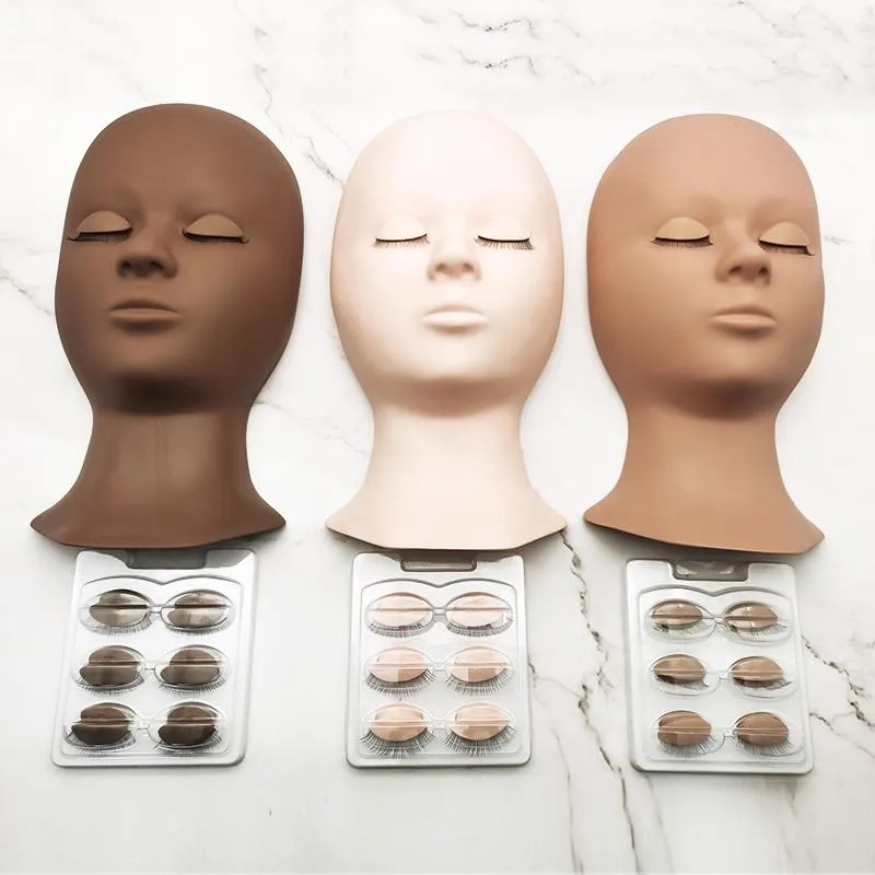 Strumenti Ottimi allenamenti Lash Mannequin Head con kit per le palpebre Forniture professionali Pratica delle ciglia Head per le ciglia ESTENSIONE