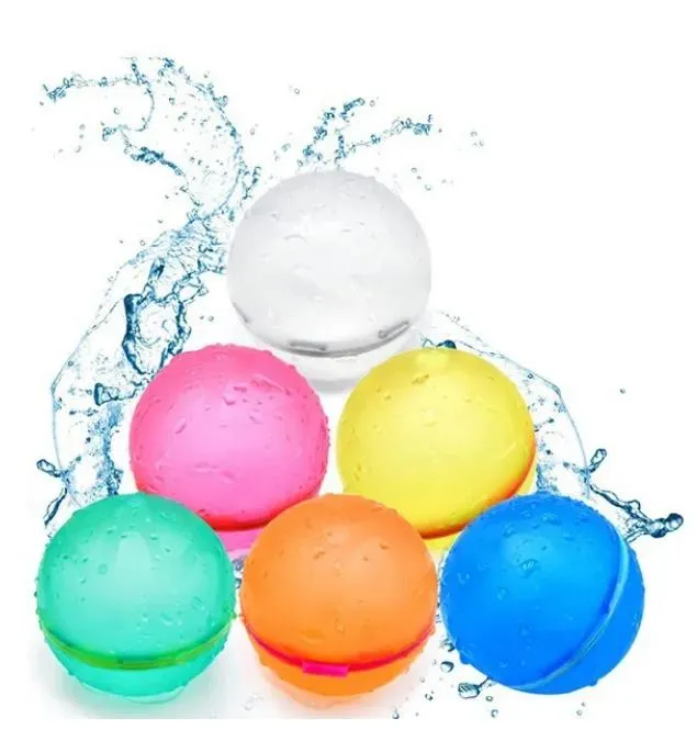 6 couleurs ballons d'eau réutilisables pour enfants, ilicone refillable eau  splash ball jouet d'été jouet d'eau jouet pour piscine, jeu de combat d'eau