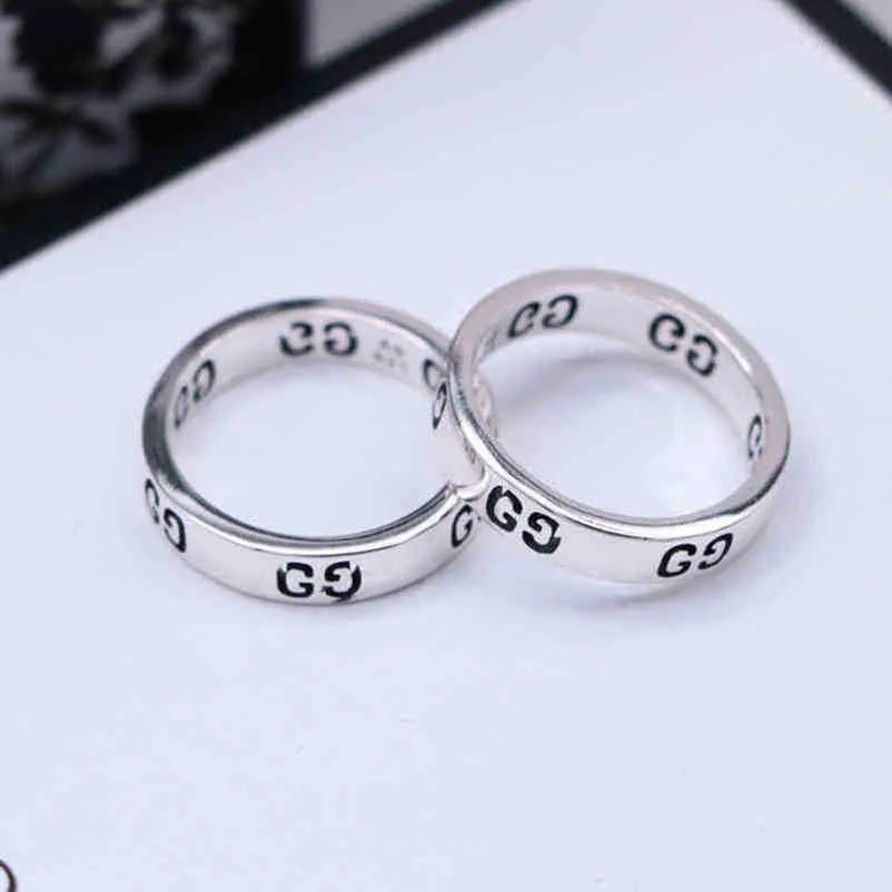 designer di gioielli braccialetto collana liscio sp personalizzato hip-hop versatile coppia di anelli leggeri di alta qualità