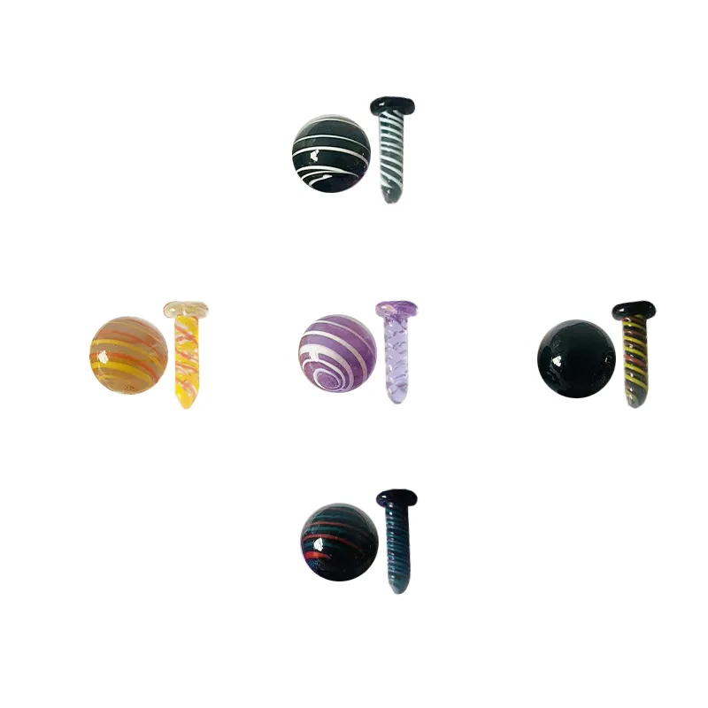 Glass Terp Slurper Balls Nail Screw Pearls Capsule Pill Set Carb Cap Top Auto Spinning Snag Para Quartz Bangers Acessórios