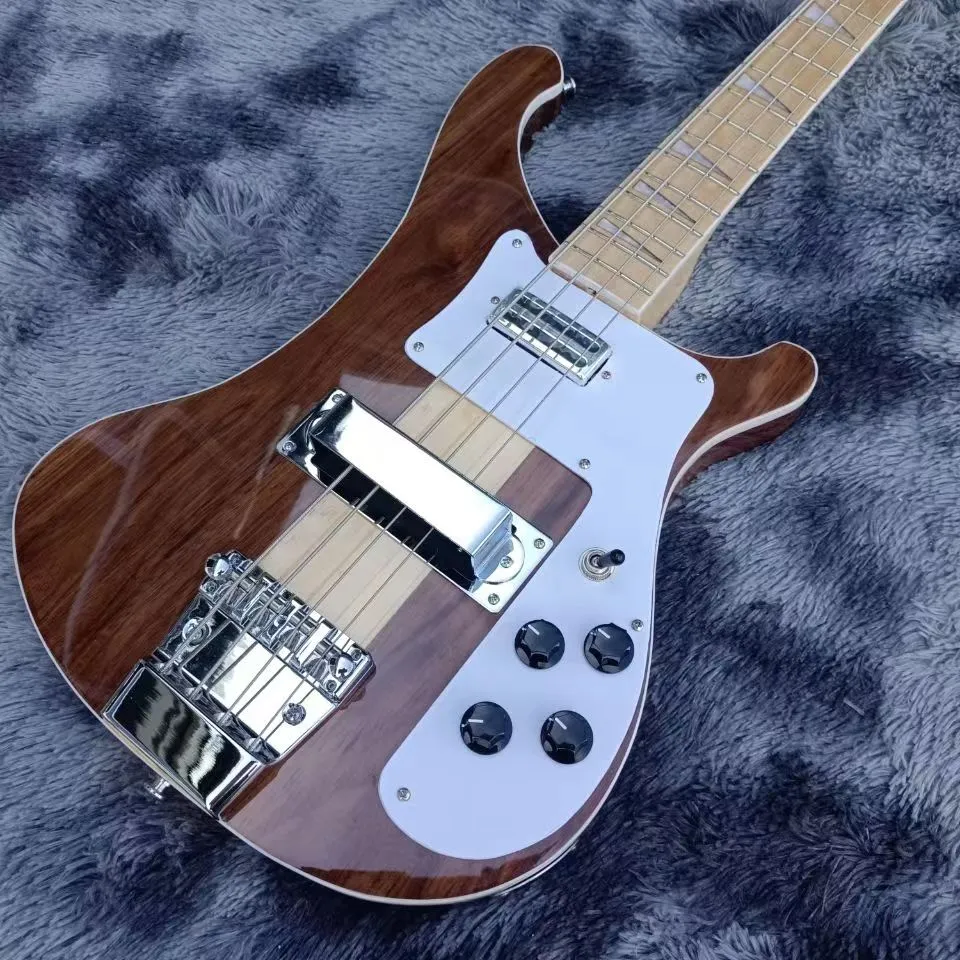 4003W Ceviz YARIŞKAN CEVİZ Vintage Natural 4000 4003 4 Telli Elektrik Bas Gitar Sap Gövdeden, Akçaağaç Sap Klavye, Üçgen Kakma