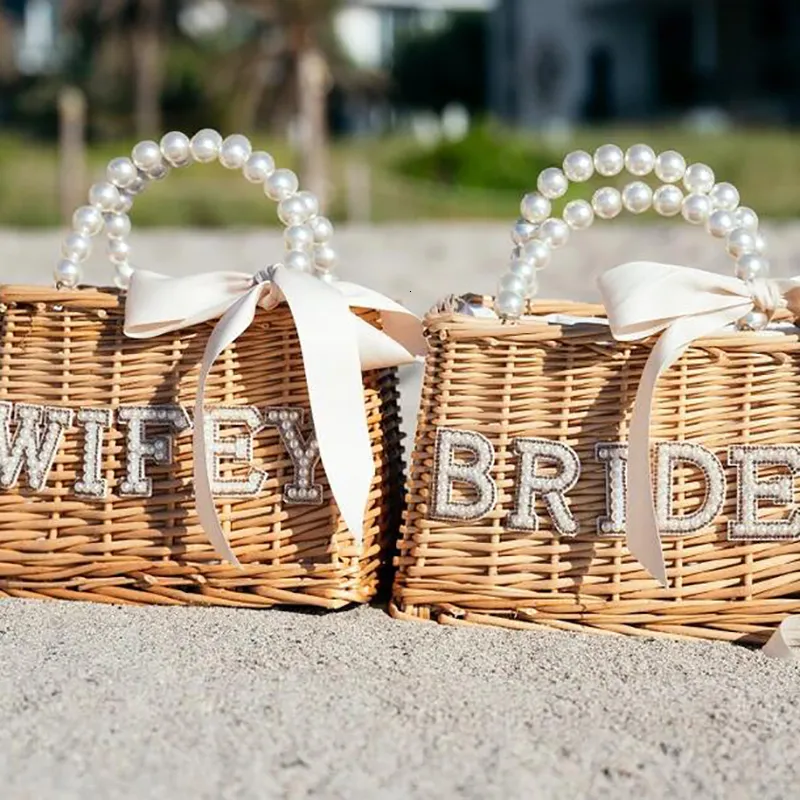 Other Event Party Supplies Bride Mrs wifey bag boho rustic beach pool Boat yacht Lake Bridal Shower Wedding Engagement Honeymoon Bachelorette Party Gift 230531
