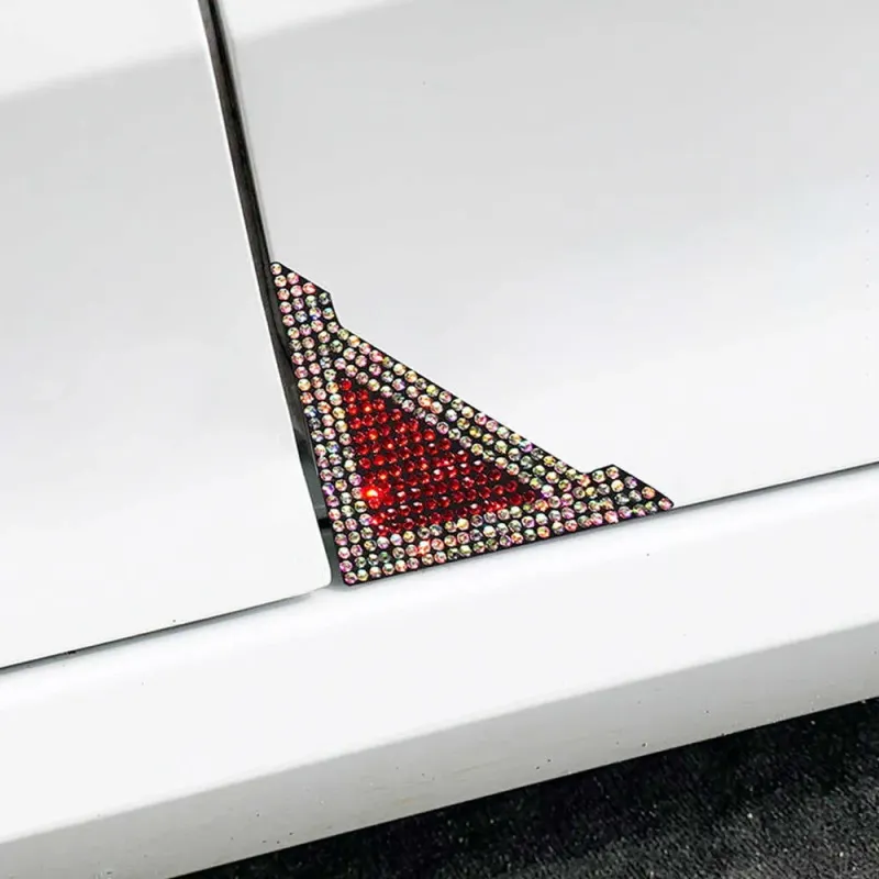 New 4Pcs Crystal Car Door Corner Anti-collision Sticker Anti-scratch Protector Cover Car Decoration Accessories Bling for Girl Woman Wholesale available