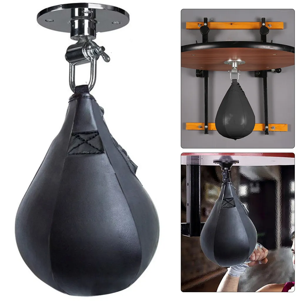 Boxing Speed Ball, MMA Muay Thai Training Punching Bag, with Hanging Hook Hanger, Workout Fitness Kicking Speedball