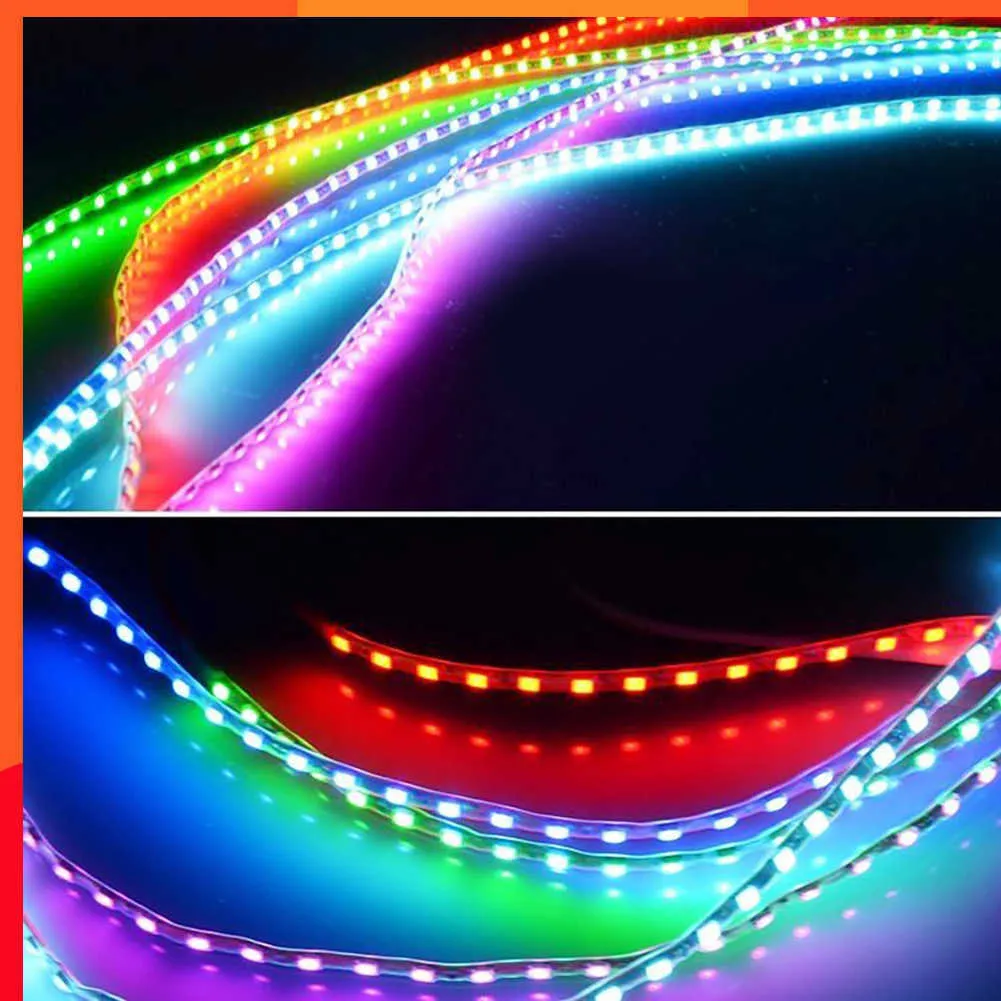 Neue 1,5 M LED Streifen Licht SMD 3528 Flexible Band Seil Streifen Ray Band Lampe Auto Innen Atmosphäre Lichter 12 V Beleuchtung Auto Tür Licht