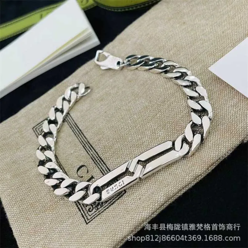 20% off 2023 New designer jewelry bracelet necklace ring simple interlocking tank 925 men's women's lovers punk hip hop Bracelet