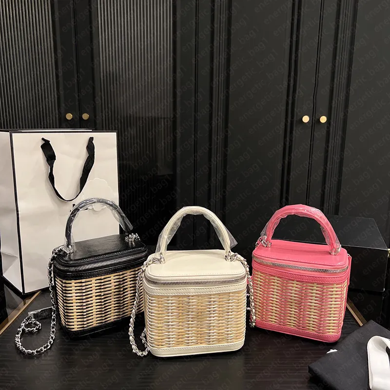 Mini Tote Bags Pink Beach Bags Designer Bags Luxury Straw Bags Chain Bags High Quality Women Bags Crossbody Bags Classic Knitted Bag Lady Box Bags Fashion Tote Handbag