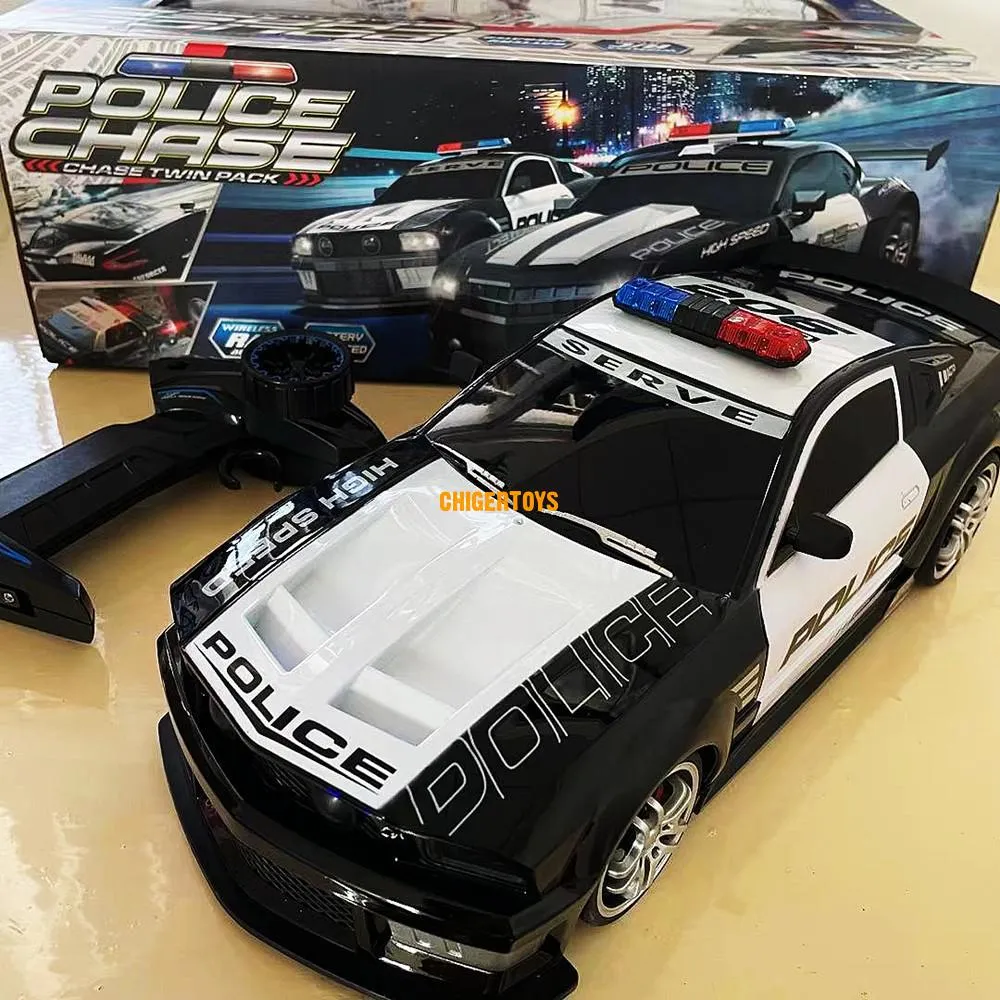 High Speed 1 12 Scale RC Police Car With 2.4G Electric Motor