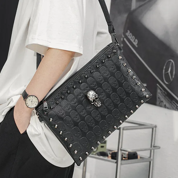 Studded Shoulder Bag for Women Leather Punk Style Rock Rivet Crossbody Bag  Handbag with Chain Wallet Purse for Girls: Handbags: Amazon.com