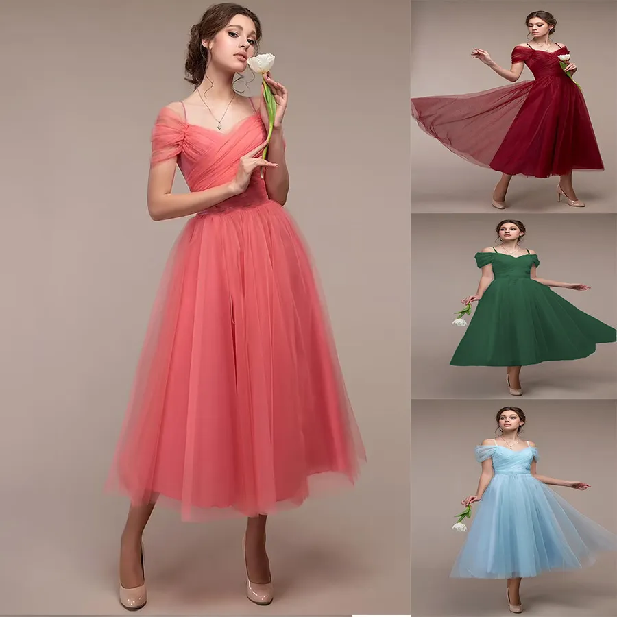 Sweetheart Tulle Bridesmaid Dress with Cap Sleeve and Lace-up Back Tea-length Graduation Dress from Dhgate Bridesmaid Dress - price 43.72 Sweetheart Tulle Bridesmaid Dress with Cap Sleeve and Lace-up Back Tea-length Graduation Dress from Dhgate Bridesmaid Dress - price 43.72