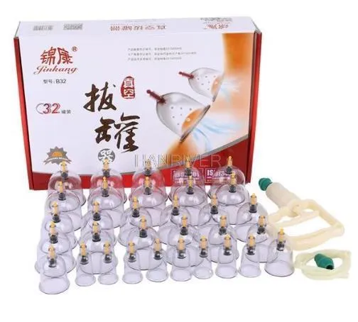 Massager 322412 Cans Cups Chinese Vacuum Cupping Kit Pull Out Vacuum Apparatus Therapy Relax Massager Curve Suction Pumps